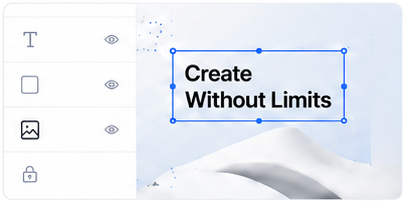 Image editor canvas with selected text